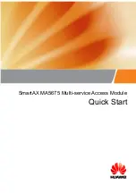 Предварительный просмотр 1 страницы Huawei SmartAX MA5675 Quick Start Manual