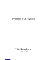 Huawei T-Mobile myTouch User Manual preview