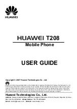 Preview for 1 page of Huawei T208 User Manual