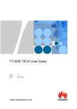 Предварительный просмотр 1 страницы Huawei TB 01 User Manual