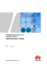 Предварительный просмотр 1 страницы Huawei TP1102 Series Administrator'S Manual