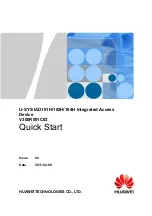 Huawei U-SYS IAD101H Quick Start Manual preview