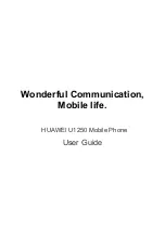 Huawei U1250 User Manual preview