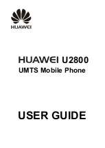 Preview for 1 page of Huawei U2800 User Manual