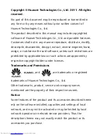 Preview for 1 page of Huawei u2801 User Manual