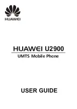 Huawei U2900 User Manual предпросмотр