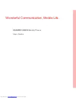 Huawei U8220 User Manual preview