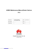 Huawei U8350 Maintenance Manual preview