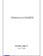 Предварительный просмотр 1 страницы Huawei U8651T User Manual