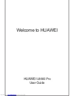 Huawei U8800 Pro User Manual предпросмотр