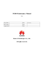 Preview for 1 page of Huawei U9200 Maintenance Manual