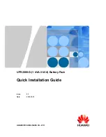 Предварительный просмотр 1 страницы Huawei UPS2000-G-1 kVA Quick Installation Manual