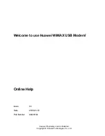 Preview for 1 page of Huawei WiMAX Online Help Manual