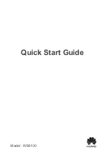 Preview for 1 page of Huawei WS8100 Quick Start Manual