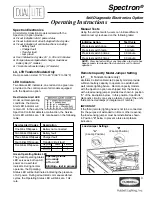 Hubbel DUAL LITE Spectron Operating Instructions preview