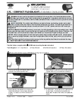 Hubbel KIM LIGHTING CFL Installation Instructions предпросмотр