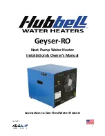 Preview for 1 page of Hubbell Geyser-RO Installation & Owner'S Manual