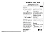Hubbell TPDS Installation And Operating Instructions Manual preview