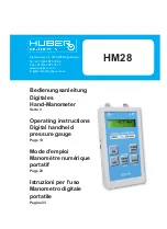 Huber HM28 Operating Instructions Manual preview