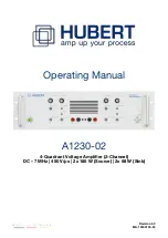 Hubert A1230-02 Operating Manual preview