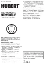 Preview for 2 page of Hubert DT392 Quick Start Manual