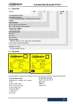 Предварительный просмотр 23 страницы Hubner FG 41 Operating And Assembly Instructions Manual