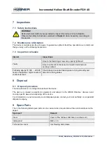 Предварительный просмотр 24 страницы Hubner FGH 40 Series Operating And Assembly Instructions Manual