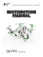 Hubsan H111D Instruction Manual preview