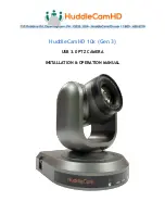 Preview for 1 page of HuddleCamHD 10X-G3 Installation & Operation Manual