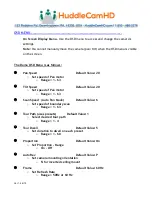 Preview for 8 page of HuddleCamHD 30X Installation & Operation Manual