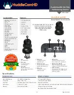 Предварительный просмотр 3 страницы HuddleCamHD HC10X-720-BK Datasheet