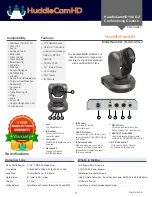 Предварительный просмотр 5 страницы HuddleCamHD HC10X-720-BK Datasheet