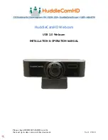 Preview for 1 page of HuddleCamHD HUWEBCAM1042 Installation & Operation Manual