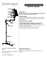 Preview for 1 page of HUDSON VALLEY LIGHTING MDSL601 Installation Instructions