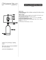 Preview for 1 page of hudson valley ALBERSTON Installation Instructions