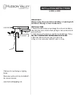 hudson valley HILLCREST L1053 Installation Instructions preview