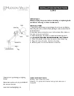 hudson valley L 394 Installation Instructions предпросмотр