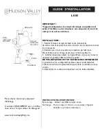 Предварительный просмотр 2 страницы hudson valley L 805 Installation Instructions