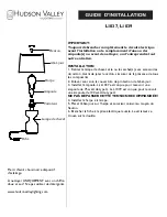 Предварительный просмотр 2 страницы hudson valley L1037 Installation Instructions