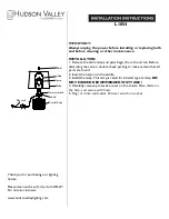 Preview for 1 page of hudson valley L1054 Installation Instructions