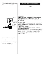 Preview for 2 page of hudson valley L1054 Installation Instructions