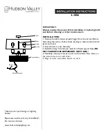 hudson valley L1056 Installation Instructions предпросмотр