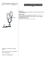 Preview for 1 page of hudson valley L1403 Installation Instructions