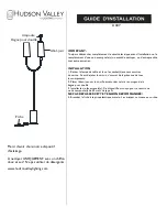 Предварительный просмотр 2 страницы hudson valley L1407 Installation Instructions