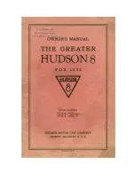 Preview for 1 page of Hudson 1932 Greater 8 Owner'S Manual