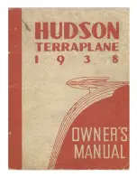 Предварительный просмотр 1 страницы Hudson 1938 Terraplane Owner'S Manual