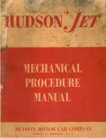 Предварительный просмотр 1 страницы Hudson 1953 Super Jet Mechanical Procedure Manual