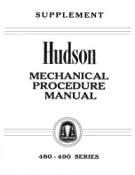 Preview for 1 page of Hudson 480 Series Mechanical Procedure Manual