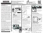 Предварительный просмотр 1 страницы Hudson Bleach Solutions 90011 Instructions