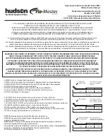 Hudson Flo-Master 13581L/5BPL Operating Instructions предпросмотр